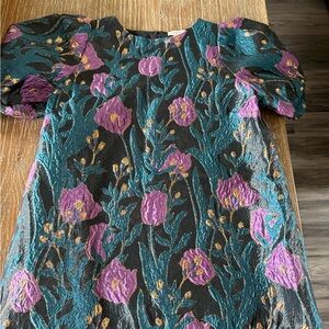 Floral Dress - Black, Purple, Green